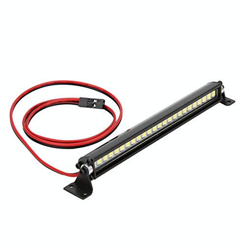 KIMISS Rc Light Bar Rc Auto Lichter Metall + Kunststoff Schwarz 24 LED Dach Lichter Bar Dach Lampe Dekoration Rc Zubehör Fit für Scx10 1 10 4Wd Auto von KIMISS