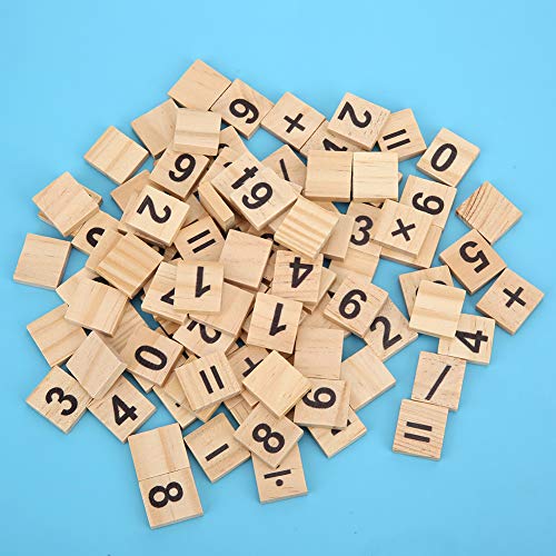 KIMISS 's Early E Onal Game Puzzle-Spielzeug, Holzwürfel mit Zahlen von 0–9, Alphabet-Holzteile, 200 Stück (digitaler Mix) von KIMISS