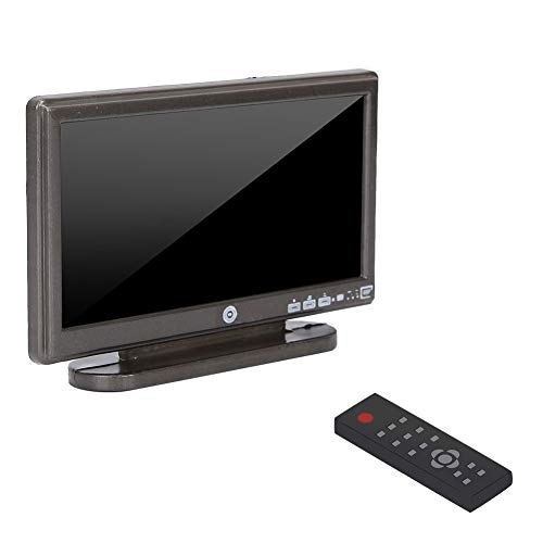 Miniatur-Fernseher, 1 12 Fernseher mit Fernbedienung, Tele, Heimdekoration, Zubehör, Puppenhaus-Zubehör, Leicht, für Wohnzimmer, von KIMISS