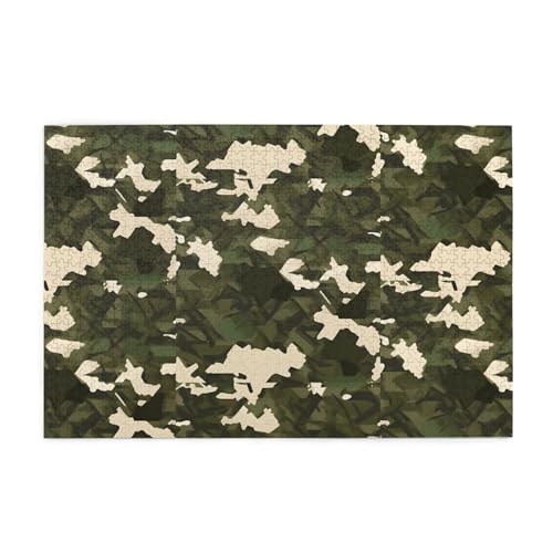 Army Camouflage Jigsaw Puzzles1000 Teile Pädagogische Intellektuelle Holzpuzzles Lustige Puzzles Stressabbau Puzzles von KINGNOYI