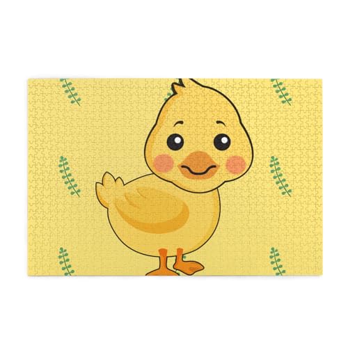 Cartoon Duck Puzzles1000 Teile Pädagogische Intellektuelle Holzpuzzles, lustige Puzzles, Stressabbau-Puzzles von KINGNOYI