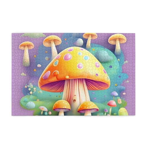 Fantasy Dream Pilz Puzzles1000 Teile Pädagogische Intellektuelle Holzpuzzles, lustige Puzzles, Stressabbau-Puzzles von KINGNOYI