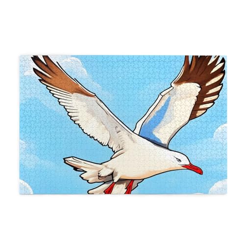 Flying Seagulls Jigsaw Puzzles1000 Piece Educational Intellectual Wooden Puzzles, Fun Puzzles, Stress Relieving Puzzles von KINGNOYI