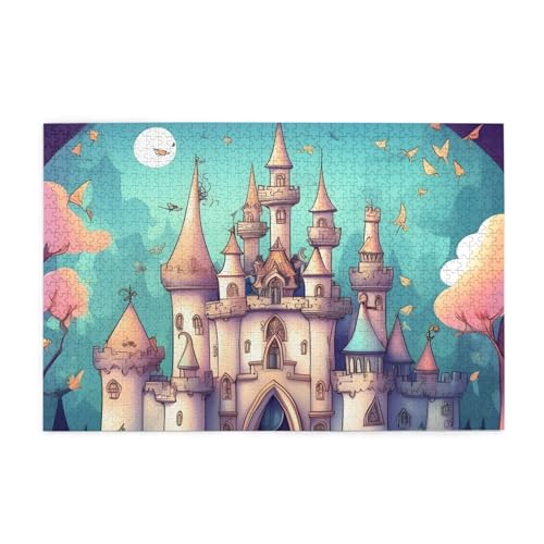 Klassische Schloss-Puzzles1000 Teile pädagogische intellektuelle Holzpuzzles, lustige Puzzles, Stressabbau-Puzzles von KINGNOYI