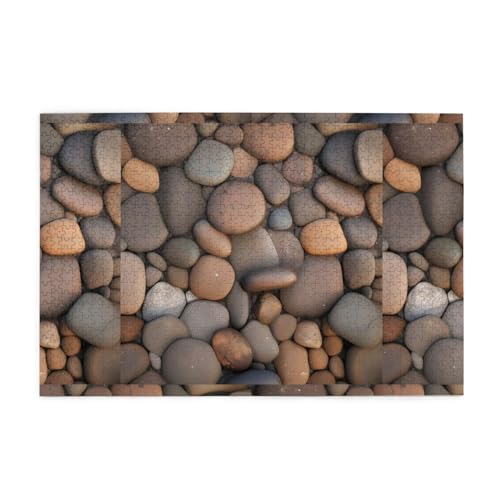 Pebbles in The Beach Jigsaw Puzzles1000 Piece Educational Intellectual Wooden Puzzles, Fun Puzzles, Stress Relieving Puzzles von KINGNOYI