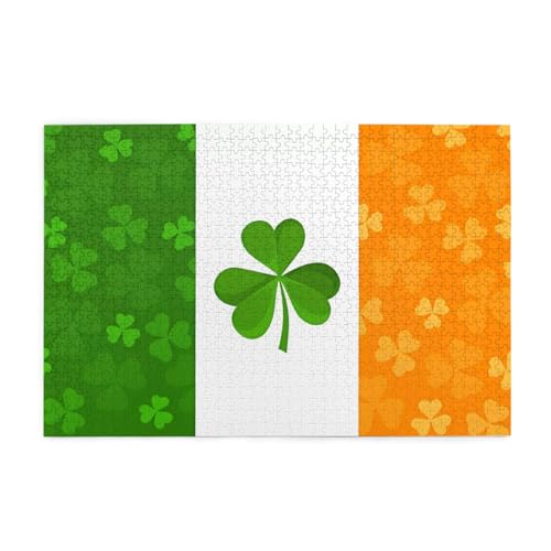Puzzle mit irischer Flagge, 1000 Teile, pädagogische intellektuelle Holzpuzzles, lustige Puzzles, Stressabbau-Puzzles von KINGNOYI