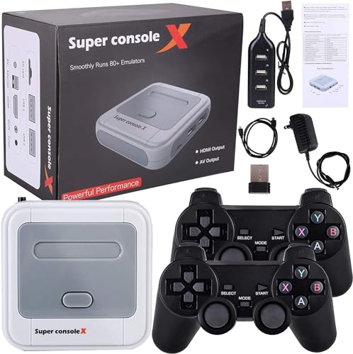 Game Box Super Console X 256G Supreme 4K HD WiFi Videospielkonsolen mit 50000+ Spielen Retro Mini TV Box von KINMRIS