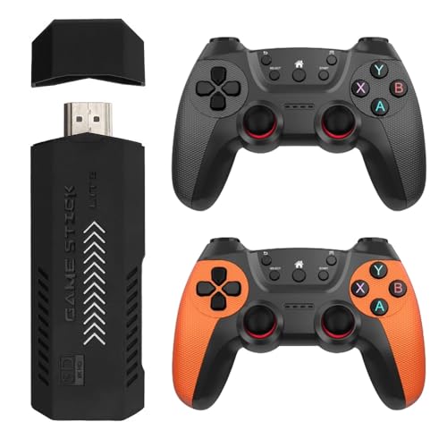 KINMRIS X2 Ultra Game Stick 4k 64G 30000 Spiele Retro-Konsole UItra Game Stick HD Videospiel-Konsole Double Wireless 2.4G Controller von KINMRIS