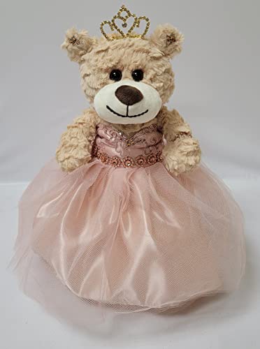 KINNEX COLLECTIONS SINCE 1997 Quince Anos Last Doll Teddybär mit Kleid (Mittelstück) ~ 30,5 cm ~ ARC09832-30 (Roségold) von KINNEX COLLECTIONS SINCE 1997