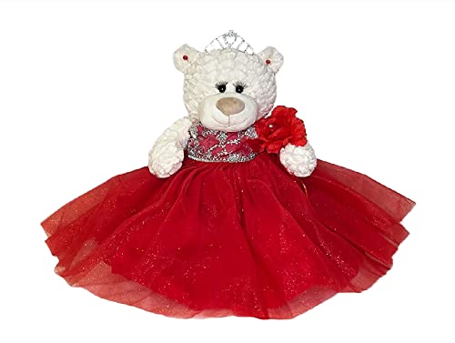 KINNEX COLLECTIONS SINCE 1997 Quince Anos Quinceanera Last Doll Teddybär mit Kleid, 50,8 cm, Rot von KINNEX COLLECTIONS SINCE 1997