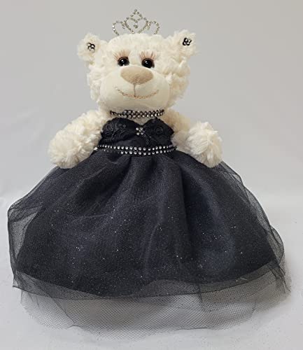 KINNEX COLLECTIONS SINCE 1997 Quince Anos Quinceanera Letzte Puppe Teddybär mit Kleid (Mittelstück) ~ 30,5 cm ~ ARC09831-17 (Schwarz) von KINNEX COLLECTIONS SINCE 1997