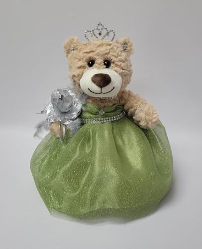 KINNEX COLLECTIONS SINCE 1997 Quitte Anos Letzte Puppe, Teddybär mit Kleid (Mittelstück) ~ 30,5 cm ~ ARC09832-35 (Salbeigrün) von KINNEX COLLECTIONS SINCE 1997