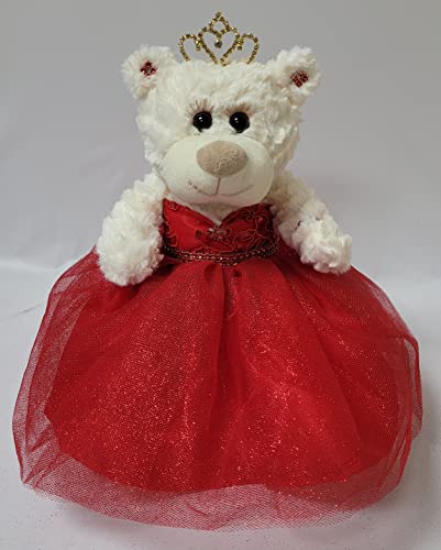 KINNEX COLLECTIONS SINCE 1997 Quitte Anos Quinceanera Letzte Puppe Teddybär mit Kleid (Mittelstück) ~ 30,5 cm ~ ARC09831-14 (rot) von KINNEX COLLECTIONS SINCE 1997