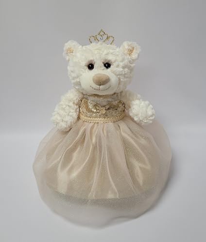 KINNEX COLLECTIONS SINCE 1997 Quitte Anos Quinceanera Letzte Puppe Teddybär mit Kleid (Mittelstück) ~ 30,5 cm ~ ARC09831-34 (Champane) von KINNEX COLLECTIONS SINCE 1997