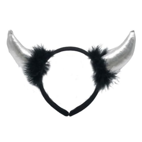 KINSPON Kopfbedeckung Horn Stirnband Teufelshörner Stirnband Halloween Hörner Stirnband Cosplay Verkleidung Foto Requisiten Haarschmuck von KINSPON