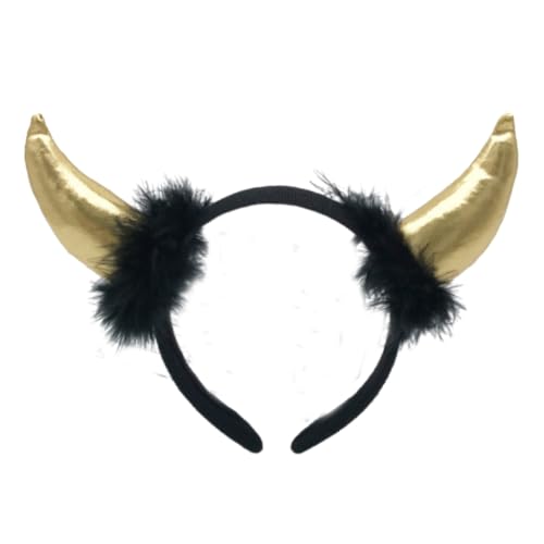 KINSPON Kopfbedeckung Horn Stirnband Teufelshörner Stirnband Halloween Hörner Stirnband Cosplay Verkleidung Foto Requisiten Haarschmuck von KINSPON