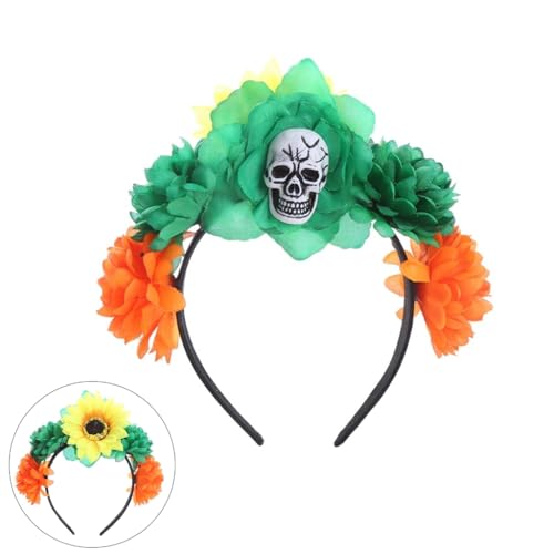 KINSPON Kopfbedeckung Lustiger Totenkopf Stirnband Geburtstag Party Cosplay Kostüm Kopfbedeckung Haarschmuck Halloween Kostüm Haarband von KINSPON