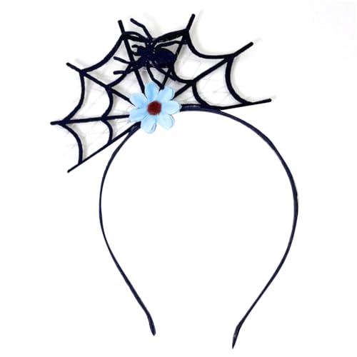 KINSPON Lustiges Araneid Stirnband Geburtstag Party Cosplay mit Blume Spinnennetz Haarschmuck Halloween Kostüm Haarband von KINSPON