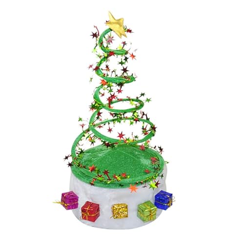 KINSPON Weihnachtsbaum-Kopfbedeckung, Hut, Weihnachtsfrühlingsstern, Kopfschmuck, Festliche Geschenke für die Weihnachtszeit von KINSPON