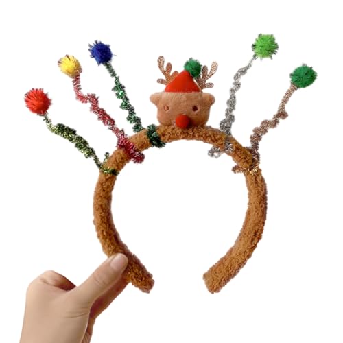 KINSPON Weihnachtsgeschenke Rentier Stirnbänder Kopfbedeckung Haarreifen für Weihnachten Kopfschmuck Verkleidung Party Supplies von KINSPON