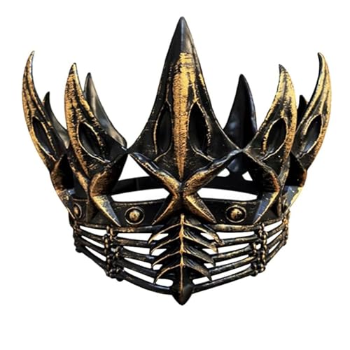 KIPETTO Halloween Krähe Krone Unisex König Königin Gotische Krone für Halloween Maskerade Cosplay Hochzeit Geburtstag Party Kostüm (Gold) von KIPETTO