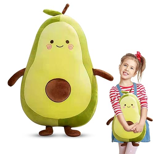 KIPIDA Avocado Plüsch Spielzeug, 45cm Avocado Kissen, Kuscheltier Avocado Kissen, Fruchtkissen Sofakissen Kissen Kuscheltier für Kinder Erwachsene Geburtstagsgeschenke für Frauen Kinder von KIPIDA