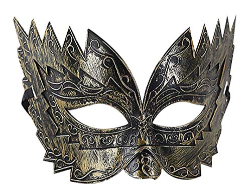 KIRALOVE Gold - schöne venezianische maske - kostümverkleidung karneval halloween cosplay - schmetterling - antik retro - frau mann unisex cosplay von KIRALOVE