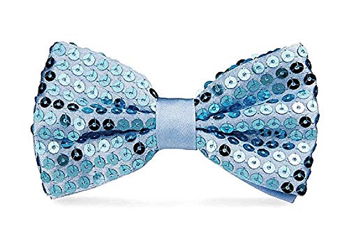 KIRALOVE Hellblau - Pailletten Fliege - Glitzer - Party verkleidung kostüm - Halloween kostüm Halloween Cosplay Accessoires Clown Clown Clown Glitter Papillon von KIRALOVE