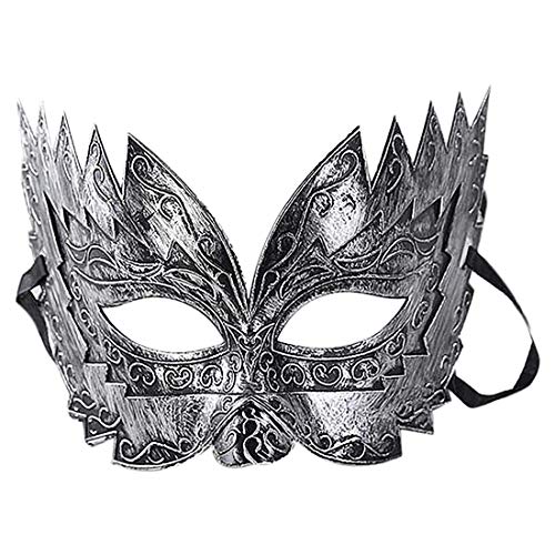 KIRALOVE Silber - schöne venezianische Maske - kostümverkleidung Karneval Halloween Cosplay - Schmetterling - antik Retro - Frau Mann Unisex Cosplay von KIRALOVE