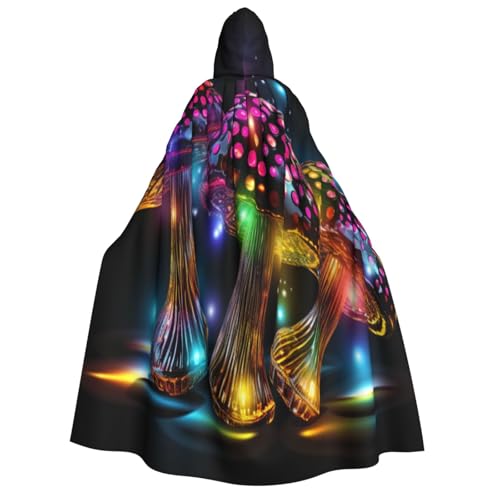 KIRROWE Glowing Mushroom Hooded Cloak for Adults - Perfect Costume for Halloween Cosplays and Themed Parties von KIRROWE