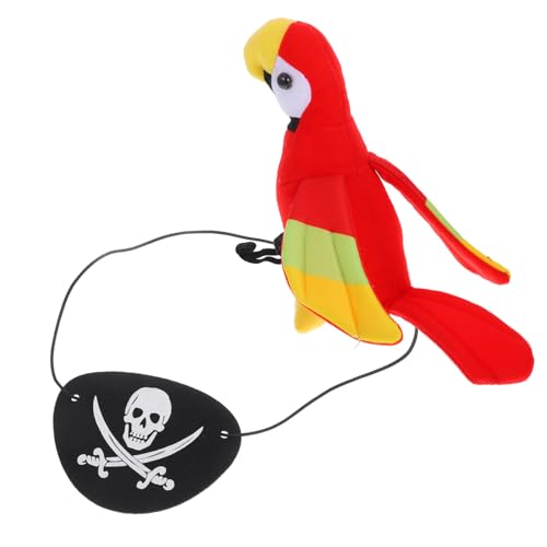 KITANDOVE 1 Satz Piratenpapagei Piratenkostüm-Requisiten Piratenvogel Für Die Schulter Simulierter Papagei Schulterpapagei Piratenzubehör Papagei Stofftier Cosplay-zubehör Plüsch von KITANDOVE