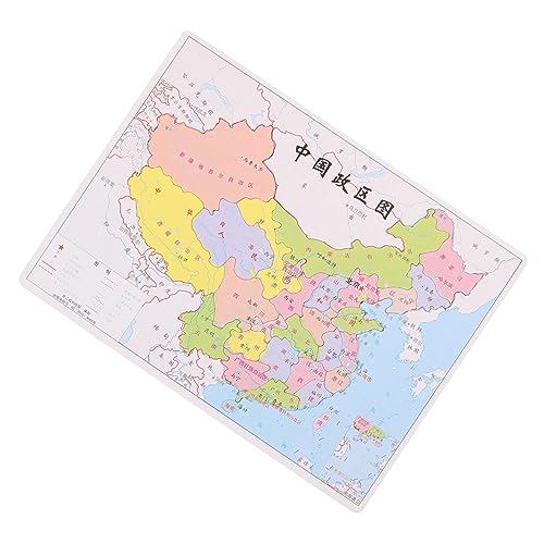 KITANDOVE 1 Satz interaktives Spielzeug grundwissen China-Kartenpolitik China Geografie Spielzeug Kinderspielzeug Rätsel Puzzlespielzeug für Kinder Kognitionsspielzeug für Kinder Papier von KITANDOVE