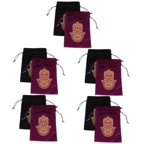 KITANDOVE 10 Stk Tarot-tasche Taschen Für Tarotkarten Aufbewahrungstasche Für Tarotkarten Tarotkarten-beutel Tarotbehälter Mit Kordelzug Behälter Für Tarotkarten Tarot-beutel Flanell von KITANDOVE