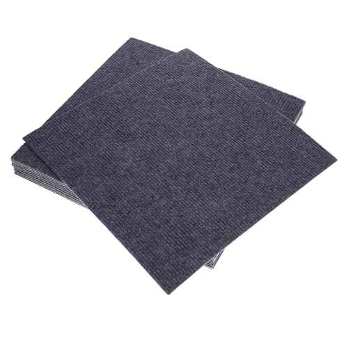 KITANDOVE 10St Spleißmatte Puzzlematte turnmatten Puzzle-unterlage wohnungsdeko Squares Teppich Teppich Teppich Teppichfliesen für den Boden Bodenpolster Polyester (Polyester) Dark Grey von KITANDOVE