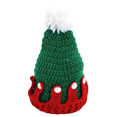 KITANDOVE 1Stk Strickmütze winterhut kinder wintermütze für kinder weihnachten festival cap caps hatset Winter warm Weihnachtsmütze warme Wintermütze Weihnachtsmannmütze Garn Green von KITANDOVE