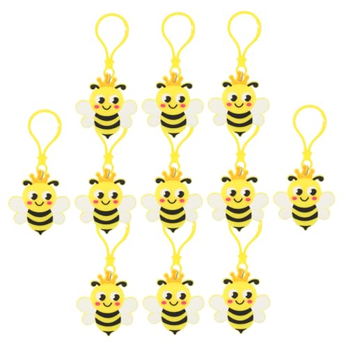 KITANDOVE 24St Niedliche Schlüsselanhänger Honigbienen-Charms-Anhänger süße schlüsselanhänger bienen zubehör dekoration schlüsselringe Bienen-Partygeschenke für Kinder Schlüsselhalter PVC von KITANDOVE