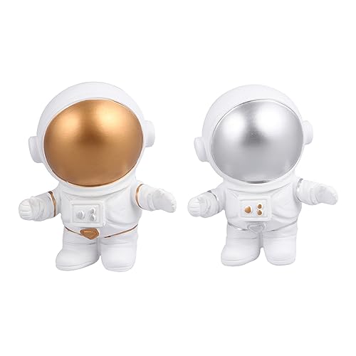 KITANDOVE 2St Astronauten-Ornamente Mini-Spielzeug Schmücken Mini-Kuchen Puppe Cupcake Topper Platz bücherregal dekoration buchregal dekoration Kuchendekorationen Partykuchenzubehör Harz von KITANDOVE