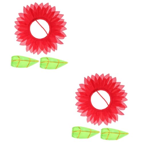 KITANDOVE 2St Sonnenblumenkopfbedeckung camoing Kinder Party Schöner Kopfschmuck faschingskostüme Bequemer Kopfschmuck Blumenhut Cosplay-Sonnenblumen-Kopfbedeckung Tanzkostüme Seidentuch von KITANDOVE