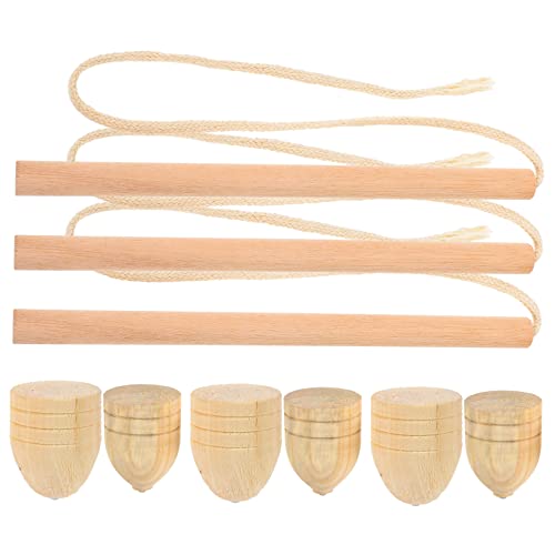 KITANDOVE 3 Sätze Kreiselset aus Holz Kinder Outdoor Spielzeug Kinder draußen Spielzeug Kinder Holzspielzeug Set Spielzeuge Spielzeug für Kinder Kinderaccessoire Kinder Tops Spielzeug von KITANDOVE