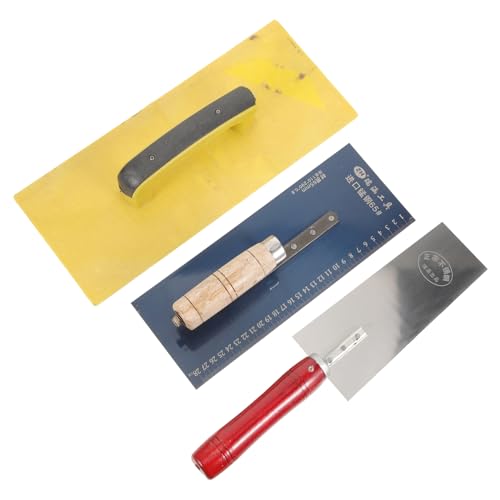 KITANDOVE 3Pcs Edelstahl Kelle Fugenmörtel Schwimmer Für Fliesenmauerwerk Trowel Betonwerkzeuge Beton Edger Tool Tile Craper Beton Float Kraftwerkzeug Trowel Concrete Tool Rand Kelle Kelle von KITANDOVE