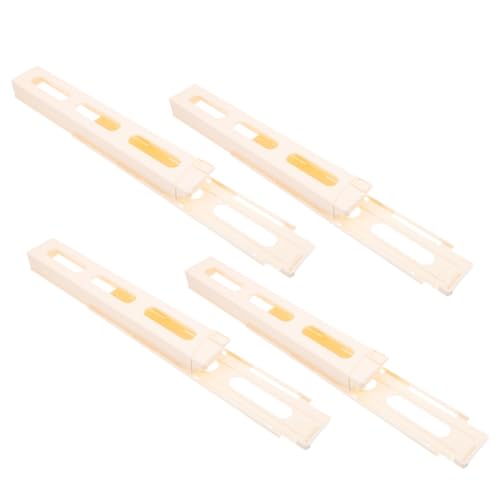 KITANDOVE 4 Stück Für Dominosteine Domino-Spielzeug Zubehör Für Domino-Zug Halter Für Domino-kartensteckplatz Domino-ständer Dominoständer Domino-Halter-Fach Plastik Beige von KITANDOVE