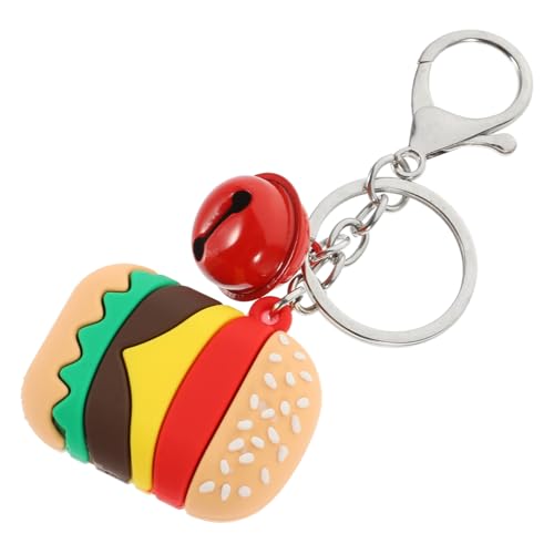 KITANDOVE 4 Stück Simulierter Mini-burger-schlüsselanhänger Schlüsselringe Dekorative Reize Hamburger-charme Hamburger-schlüsselanhänger-ornament Cartoon-schlüsselanhänger Plastik von KITANDOVE