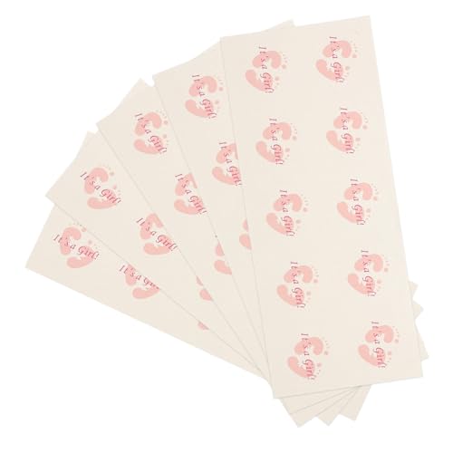 KITANDOVE 50-Blatt-Box Geschlecht offenbaren Party-Siegelaufkleber siegel Aufkleber Label geschenksackerl stickerbögen dekoringe Papieraufkleber Thanksgiving-Aufkleber für Umschläge Rosa von KITANDOVE