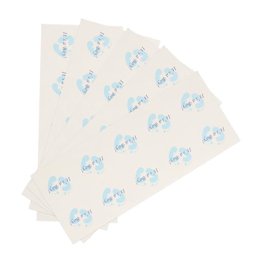 KITANDOVE 50-Blatt-Box Siegelaufkleber aus Papier Warnweste personalisiert scheckheft geschenkpaket Party-Aufkleber zur Enthüllung des Geschlechts Scrapbook-Sticker selber Machen Sky-Blue von KITANDOVE