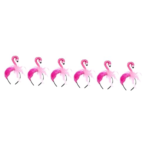 KITANDOVE 6 Stk Flamingo-Stirnband Stirnband kinder Flamingo-Stirnbänder für Frauen verkleidung kinder haarspange kinder Kinderflamingo-Geburtstagskopfschmuck entzückendes Haarband Samt Rosa von KITANDOVE