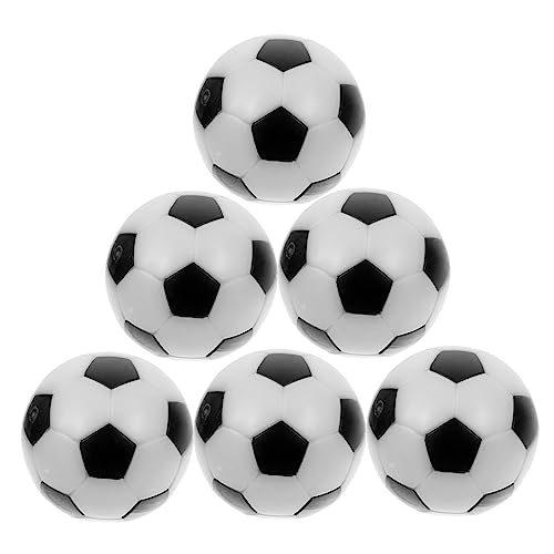 KITANDOVE Tischfußballbälle 6 Stück 32 mm Mini-Tischfußballbälle schwarz/weiß für Striker Barcelona Roma von KITANDOVE