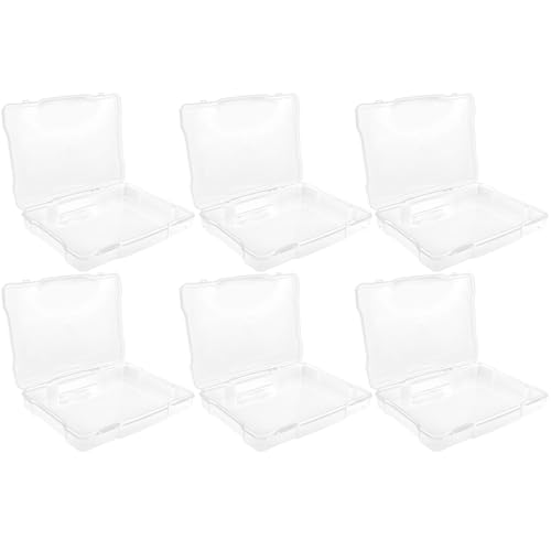 KITANDOVE 6Er Boxen Storage Boxes aufbwahrungs-Box postkartenbox Grußkarten-Organizer Karteninhaber-Organizer Aufbewahrungsbehälter aus Kunststoff Fotobewahrer Plastik pp Transparent von KITANDOVE