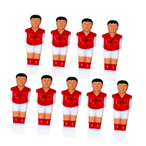 KITANDOVE 9pcs Tisch Fußballmaschine Puppe Plastik Tisch Foosball Männer Spieler Ersatzteile Kinder Tischspiele Plastikzubehör Puppen (rot) von KITANDOVE