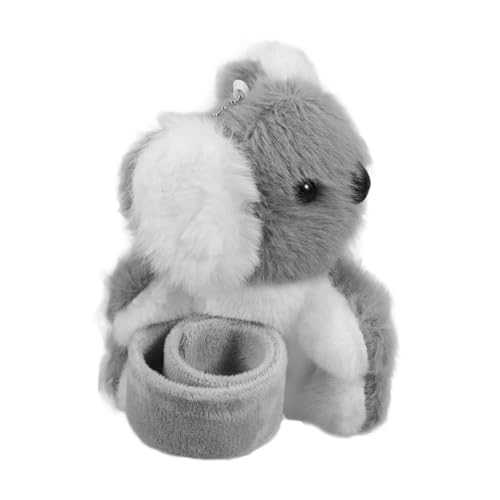 KITANDOVE Armband Koala-stofftier Koala-snap-armbänder Party-slap-armbänder Kette Festival-snap-armbänder Koala-slap-armbänder Tierische Partytasche Tier-mottoparty Schlagband Grey Plüsch von KITANDOVE