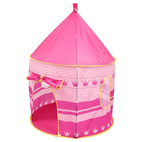 KITANDOVE Kinderzelt Zelt Drinnen Zelte Für Kinder Im Innenbereich Innenzelt Für Kinder Indoor-Zelt Prinzessin-Zelt-mädchen Tragbares Zelt Kinderspielhauszelt Zelt Auf Spielzelt Rosa Stoff von KITANDOVE